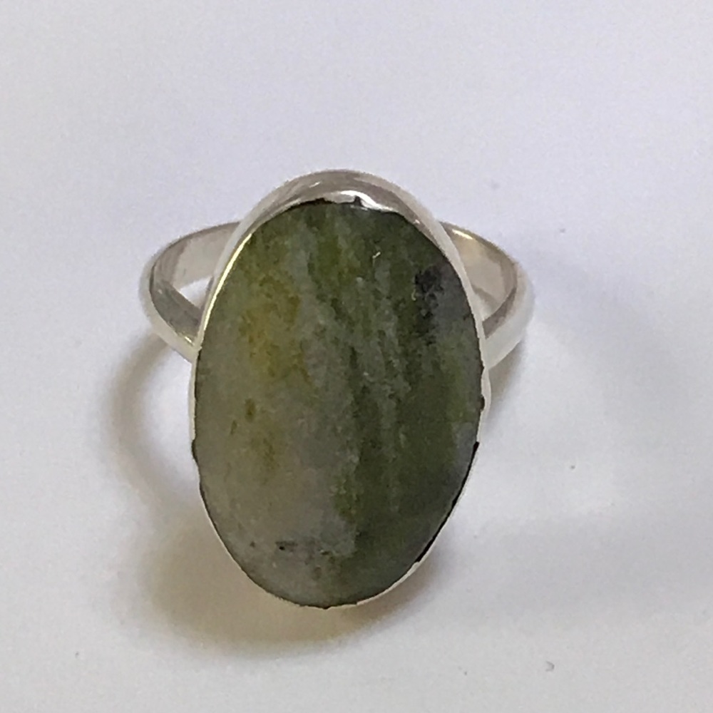 Sterling silver oval ring